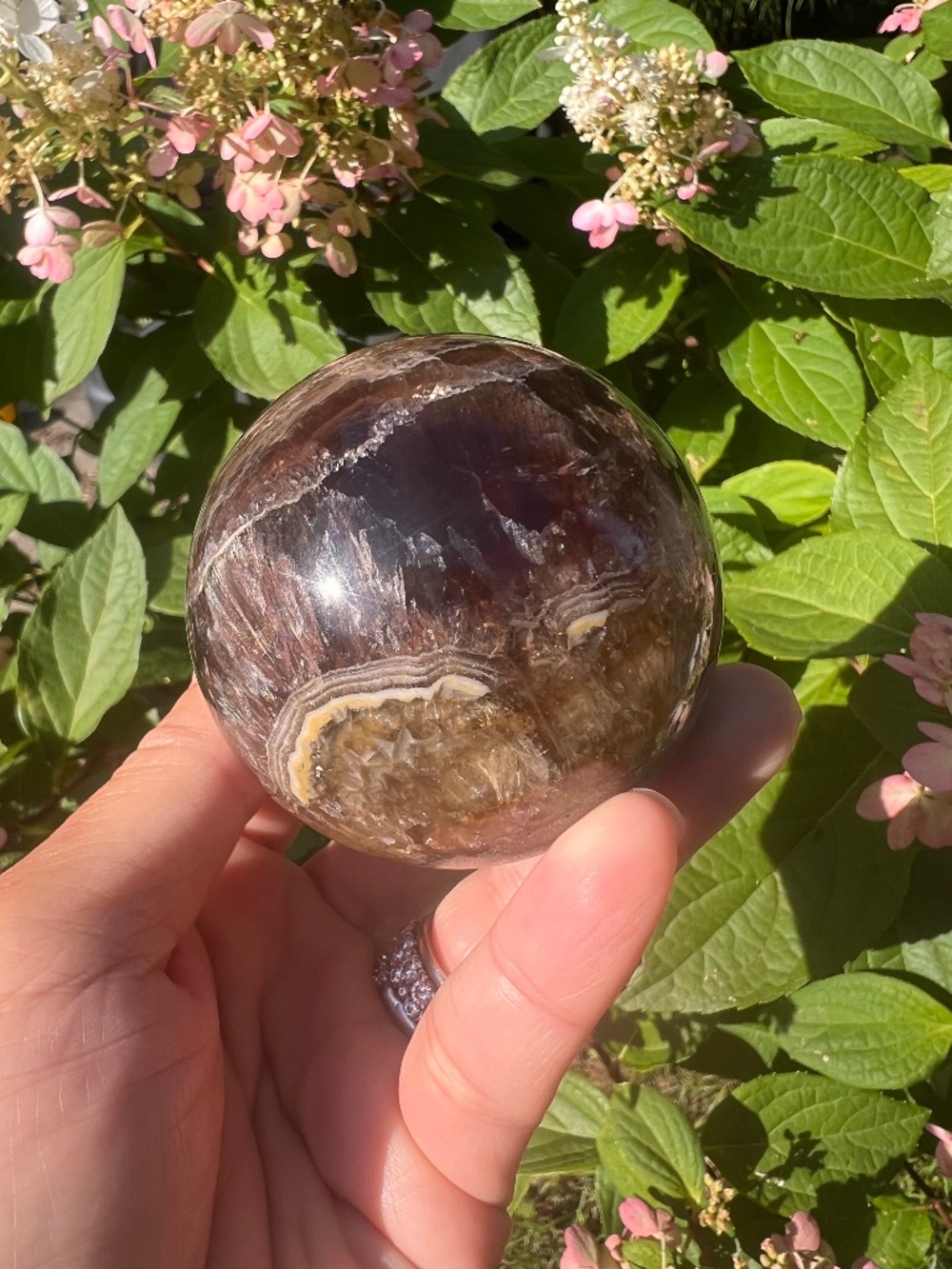 Fluorite (1) with pyrite sphere | Crystal